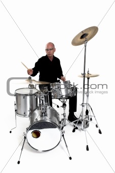 drummer on white