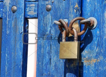 Blue Gate Lock