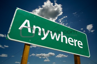 "Anywhere" Road Sign