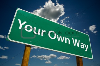 "Your Own Way" Road Sign