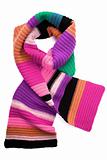 Striped knit scarf