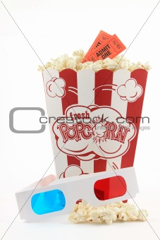 Popcorn with 3D Glasses