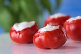 Small Hot Red Pepper Filled with Sour Cream