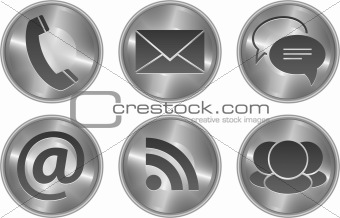 Stylish modern communication icon set