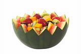 Fruit Salad in Melon Bowl