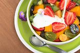 Fresh Fruit Salad with Yoghurt