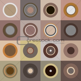 Retro brown circles