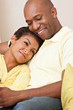 Happy African American Man & Woman Couple 