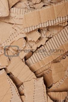 corrugated cardboard torn pile