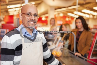 Supermarket Cashier Portrait