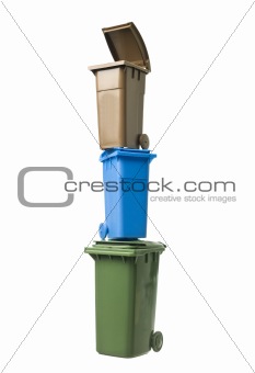 Tower of Recycling Bins