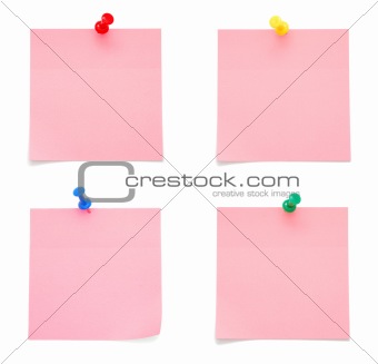 Blank Pink Paper Notes