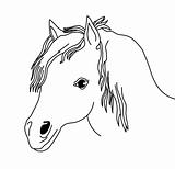 vector silhouette of the head horse on white background