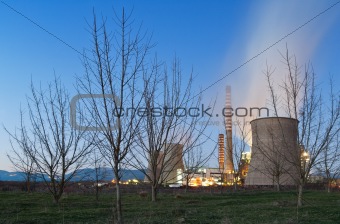 Dead nature near coal power plant