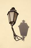 old town vintage lamp on wall