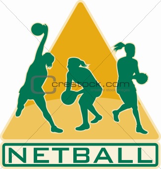 netball player catching jumping passing ball