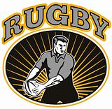 rugby player passing ball 