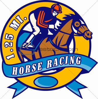 horse and jockey racing