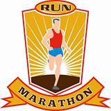 marathon runner run race shield