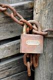 Rusty lock and chain