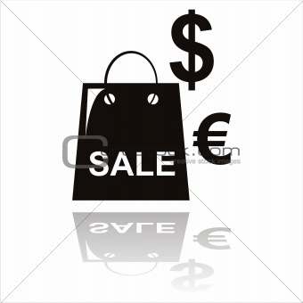 black shopping icon