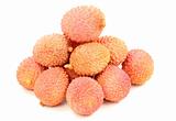 Litchis isolated over white background