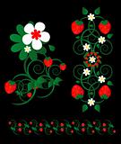 strawberry with flowers ornament