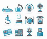 airport, travel and transportation icons 2