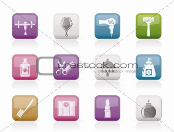 Personal care and cosmetics  icons