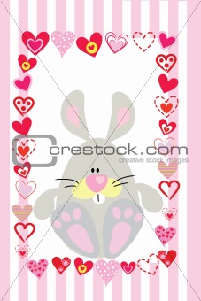 rabbit with hearts
