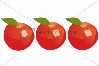 Tree red apples