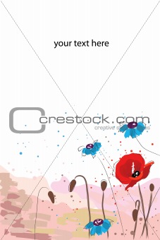 red poppy and cornflower