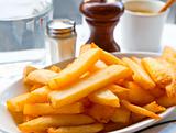 Golden French fries potatoes 