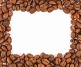 Frame made of coffee beans
