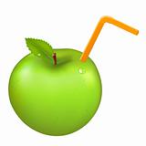 Green Apple With Tubule