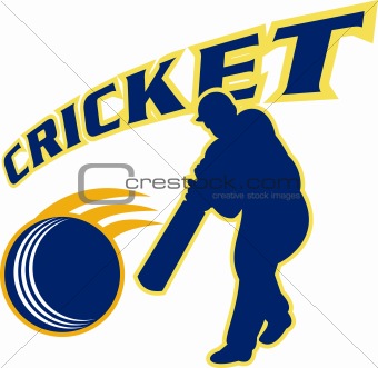 cricket batsman batting ball