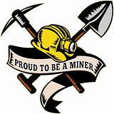 coal miner hat shovel spade pickax mining