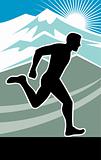 Marathon runner silhouette