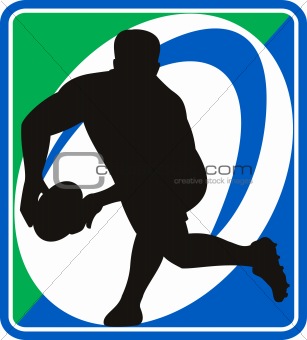 rugby player passing ball 