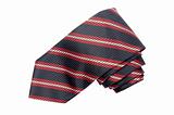 Striped red, white and blue tie