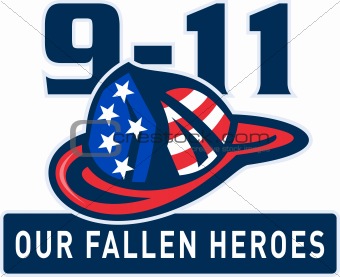 9-11 fireman firefighter hat american flag