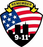 9-11 World Trade Center American Flag Shield