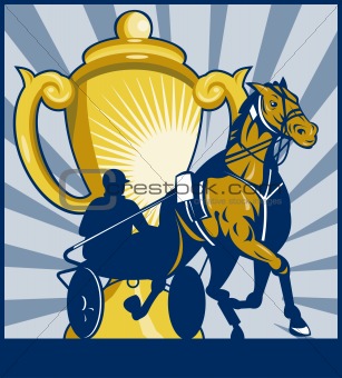 Harness horse race racing championship cup 