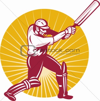 cricket sports batsman batting side view