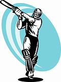 cricket batsman batting front
