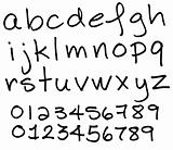 Alphabet in lower case black ink letters