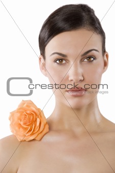 beauty girl with flower