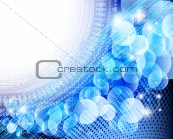 eps10 abstract blue card, vector background 