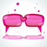 Pink speech bubbles - vector background 