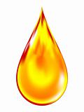 Vector illustration of a golden drop of oil.